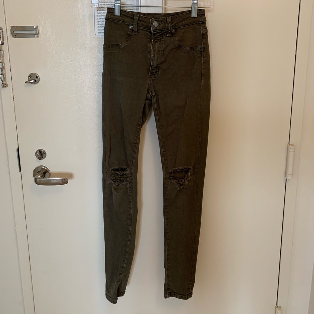 Green High-Waisted Carmar Jeans